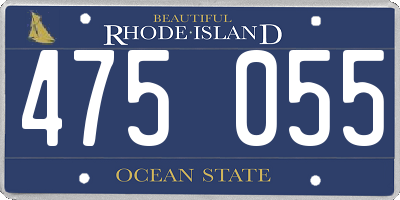RI license plate 475055