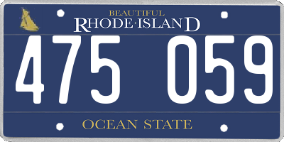 RI license plate 475059
