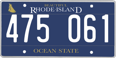 RI license plate 475061