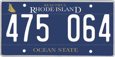 RI license plate 475064