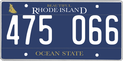 RI license plate 475066
