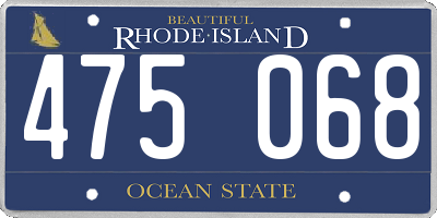 RI license plate 475068