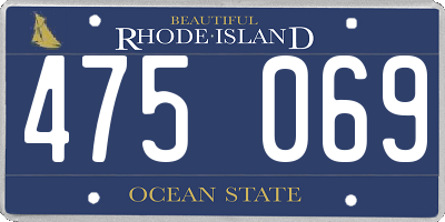 RI license plate 475069