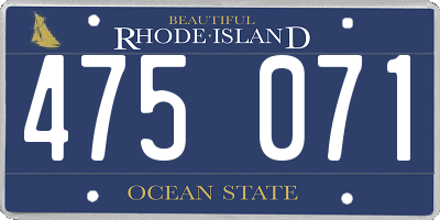 RI license plate 475071
