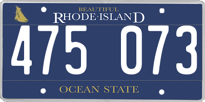 RI license plate 475073