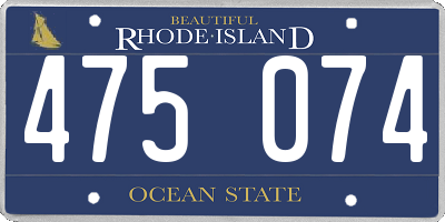 RI license plate 475074