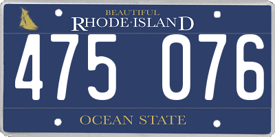 RI license plate 475076