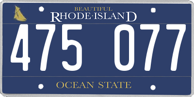 RI license plate 475077