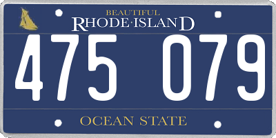 RI license plate 475079
