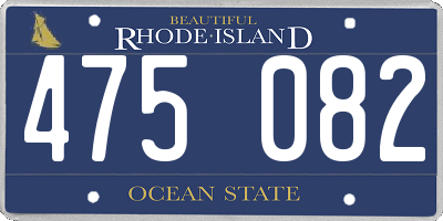 RI license plate 475082