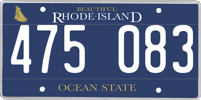 RI license plate 475083