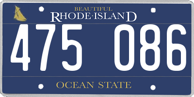 RI license plate 475086