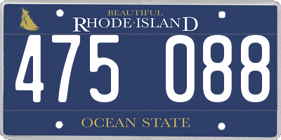 RI license plate 475088