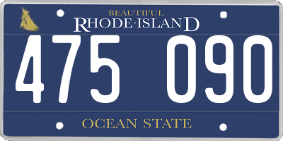 RI license plate 475090