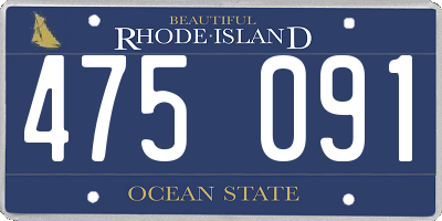RI license plate 475091