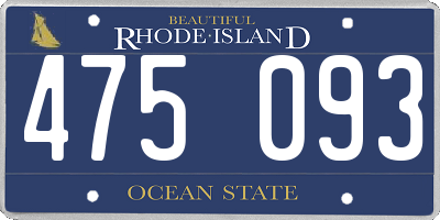 RI license plate 475093