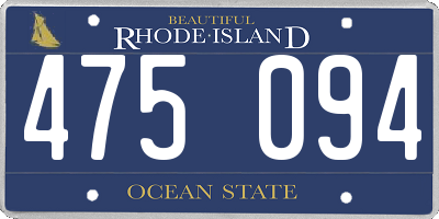 RI license plate 475094