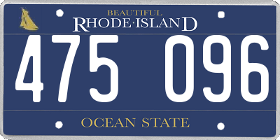 RI license plate 475096