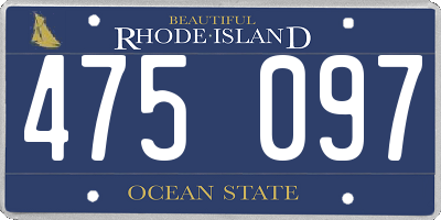 RI license plate 475097
