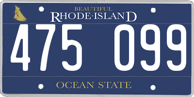 RI license plate 475099