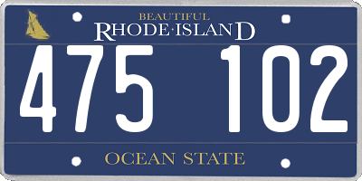RI license plate 475102