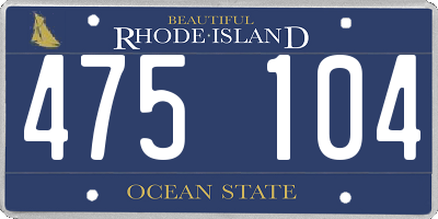 RI license plate 475104