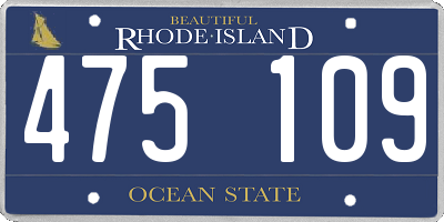 RI license plate 475109