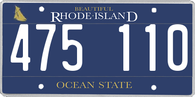 RI license plate 475110