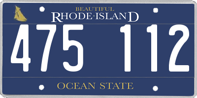 RI license plate 475112
