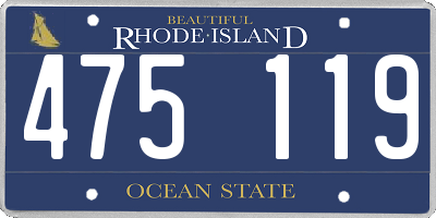 RI license plate 475119