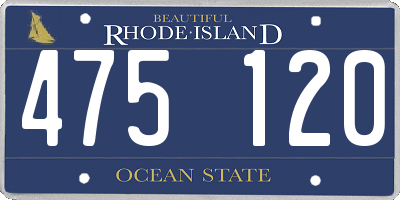 RI license plate 475120