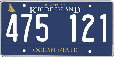 RI license plate 475121