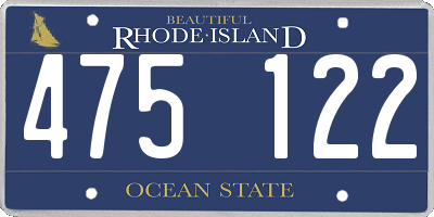 RI license plate 475122