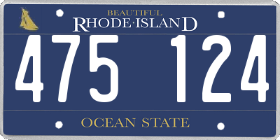 RI license plate 475124