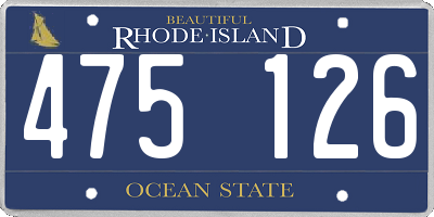 RI license plate 475126