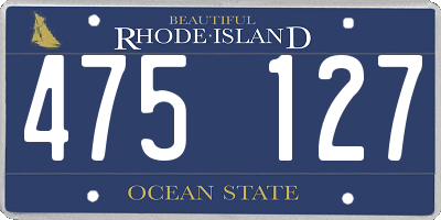 RI license plate 475127