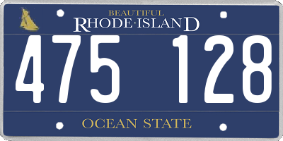 RI license plate 475128