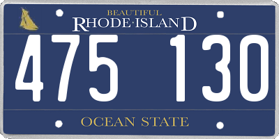 RI license plate 475130