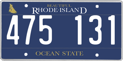 RI license plate 475131