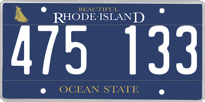 RI license plate 475133