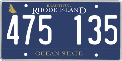RI license plate 475135