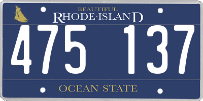 RI license plate 475137