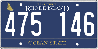 RI license plate 475146