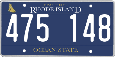 RI license plate 475148