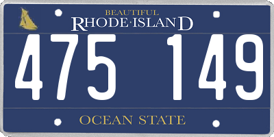 RI license plate 475149