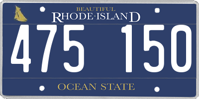 RI license plate 475150