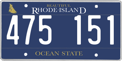 RI license plate 475151