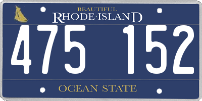 RI license plate 475152
