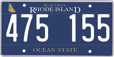 RI license plate 475155