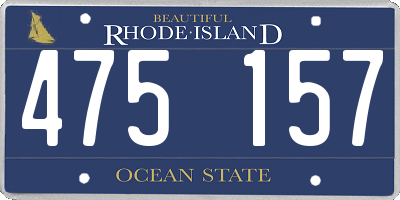RI license plate 475157